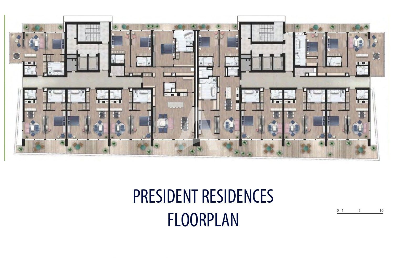 amforaproperty.com/Trosoban stan 246m2 sa pogledom na more i grad u novom Hotelsko apartmanskom kompleksu na prvoj liniji do mora u Budvi