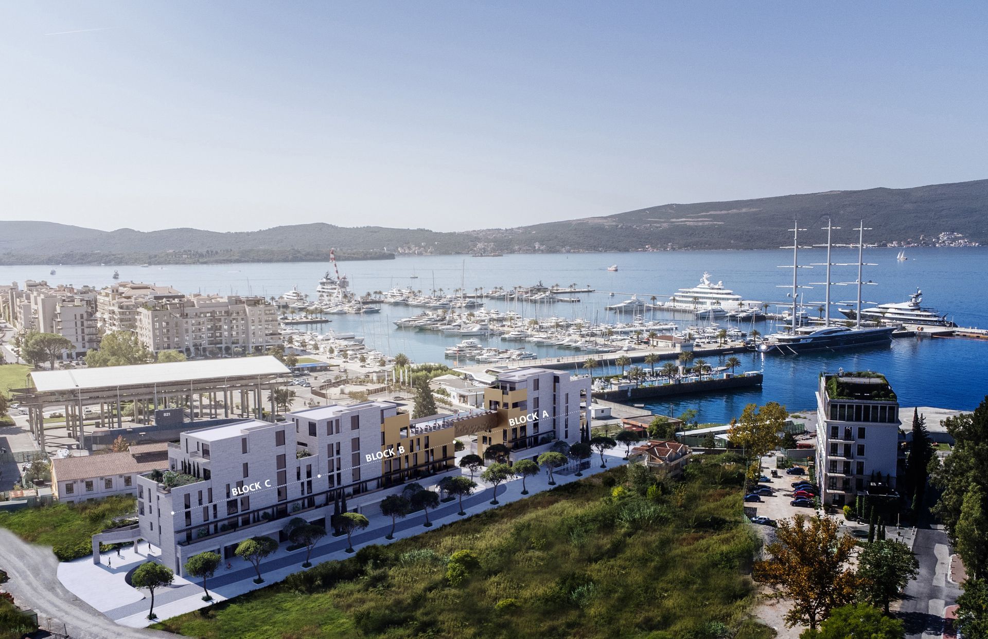 amforaproperty.com/Prodaja,Tivat,Porto montenegro-Jednosoban stan u novom luksuznom stambenom kompleksu sa otvorenim bazenom