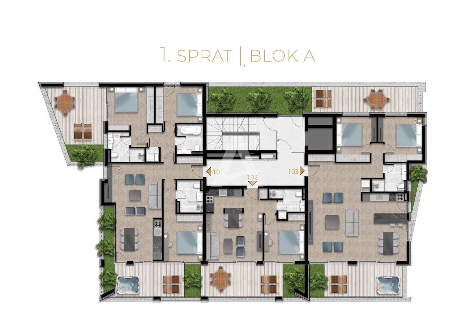 amforaproperty.com/Jednosoban stan u novom luksuznom stambenom kompleksu sa otvorenim bazenom,Tivat,Porto Montenegro