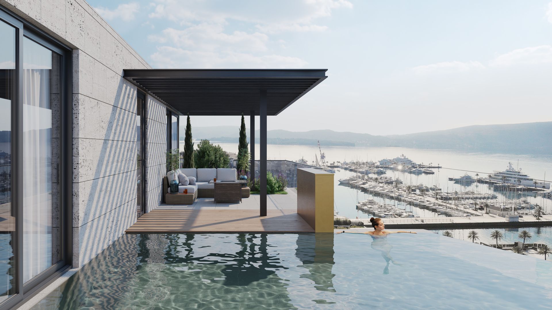 amforaproperty.com/Prodaja,Tivat,Porto montenegro-Jednosoban stan u novom luksuznom stambenom kompleksu sa otvorenim bazenom