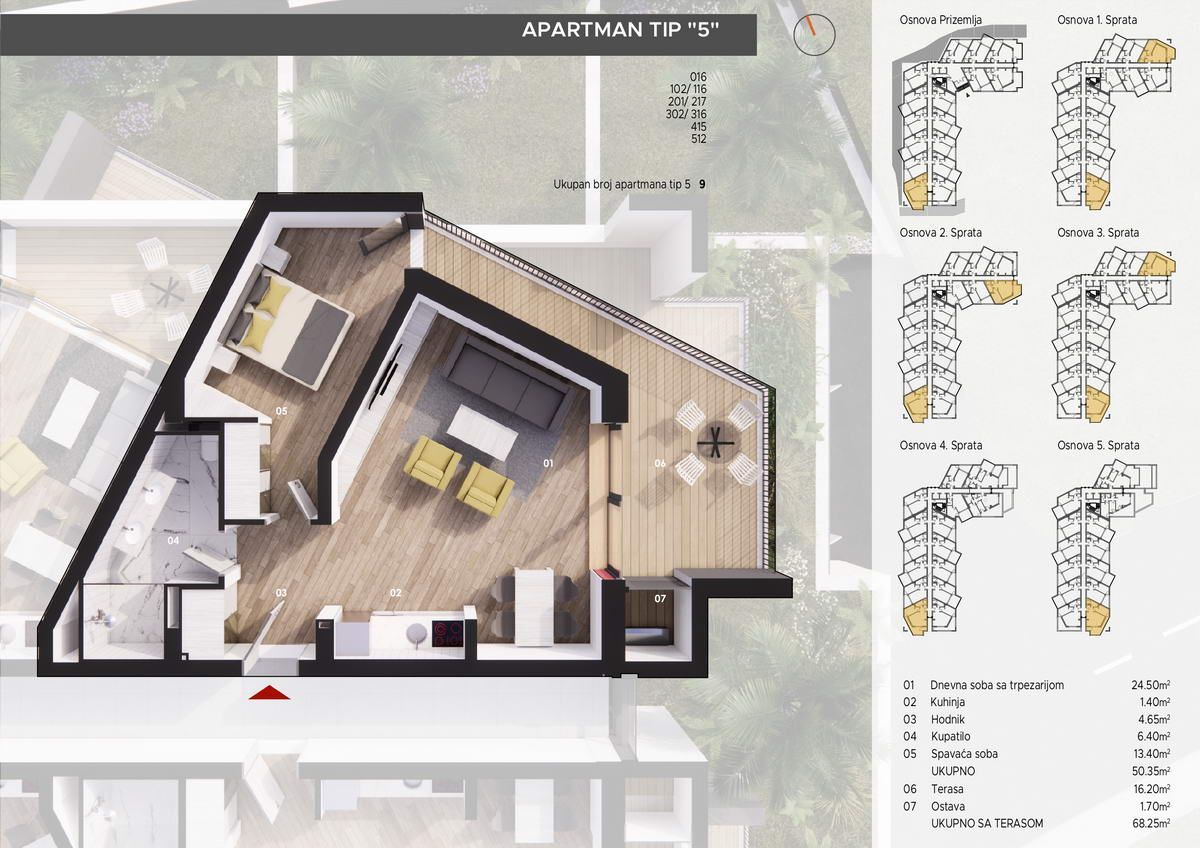 amforaproperty.com/Jednosoban stan u novom stambenom kompleksu u Becicima.