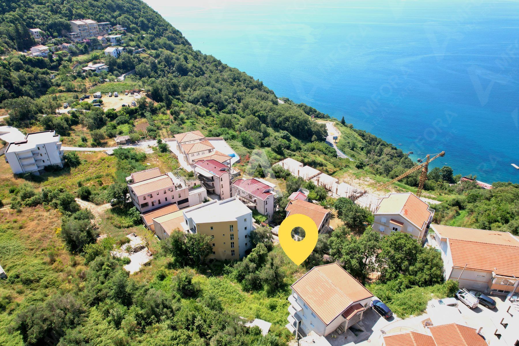 amforaproperty.com/Urbanizovan plac sa pogledom na more iznad Jaz-a, Prijevor-Budva  (Površina 523m2)