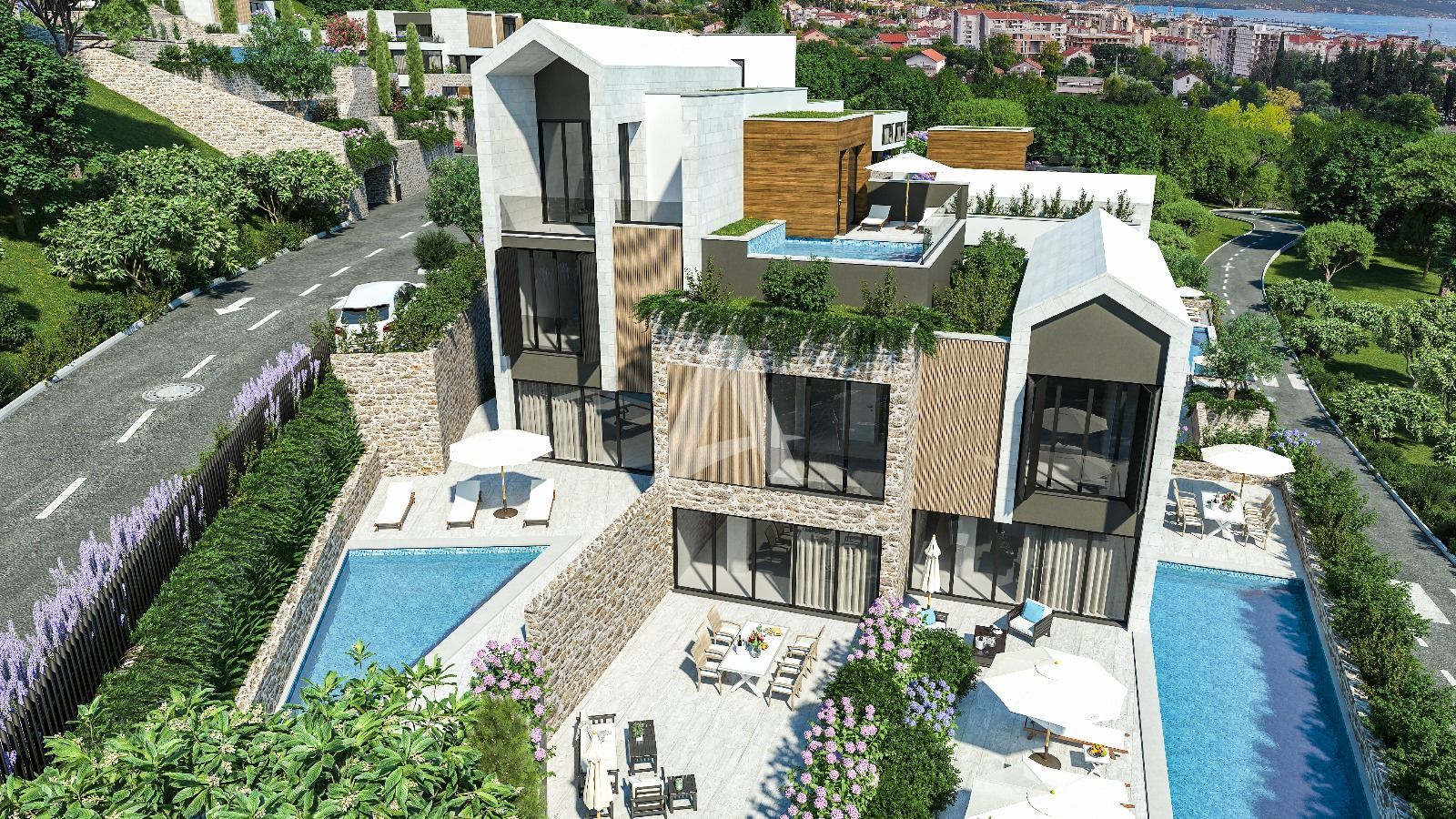 amforaproperty.com/Prodaja luksuznih Townhouse-a u novom kompleksu, Tivat, Donja Lastva