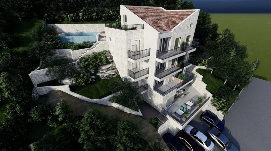 amforaproperty.com/Kamenovo, Budva-Jednosoban stan 41m2 u izgradnji s panoramskim pogledom na more