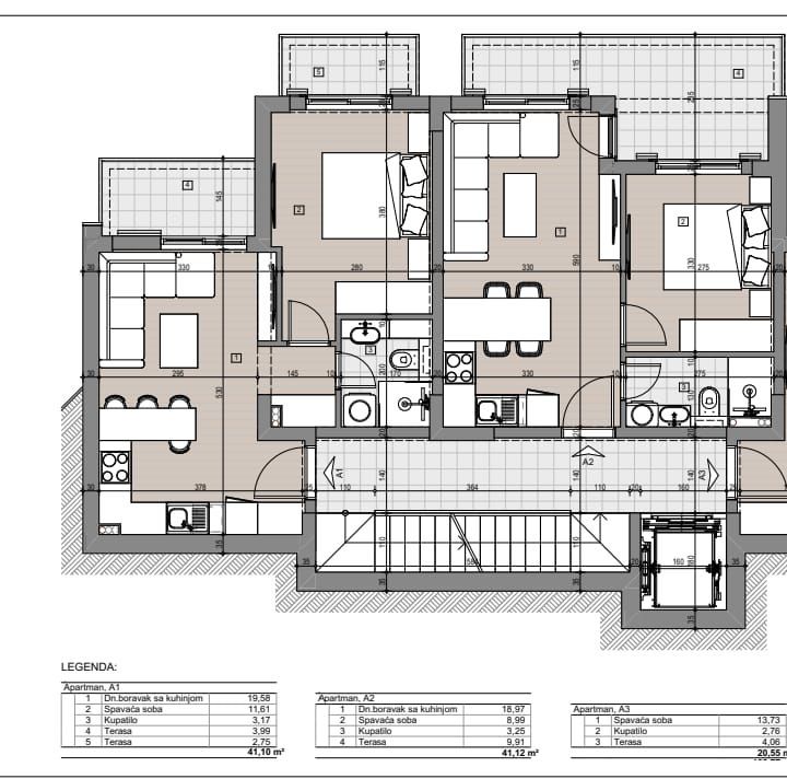 amforaproperty.com/Kamenovo, Budva-Jednosoban stan 41m2 u izgradnji s panoramskim pogledom na more