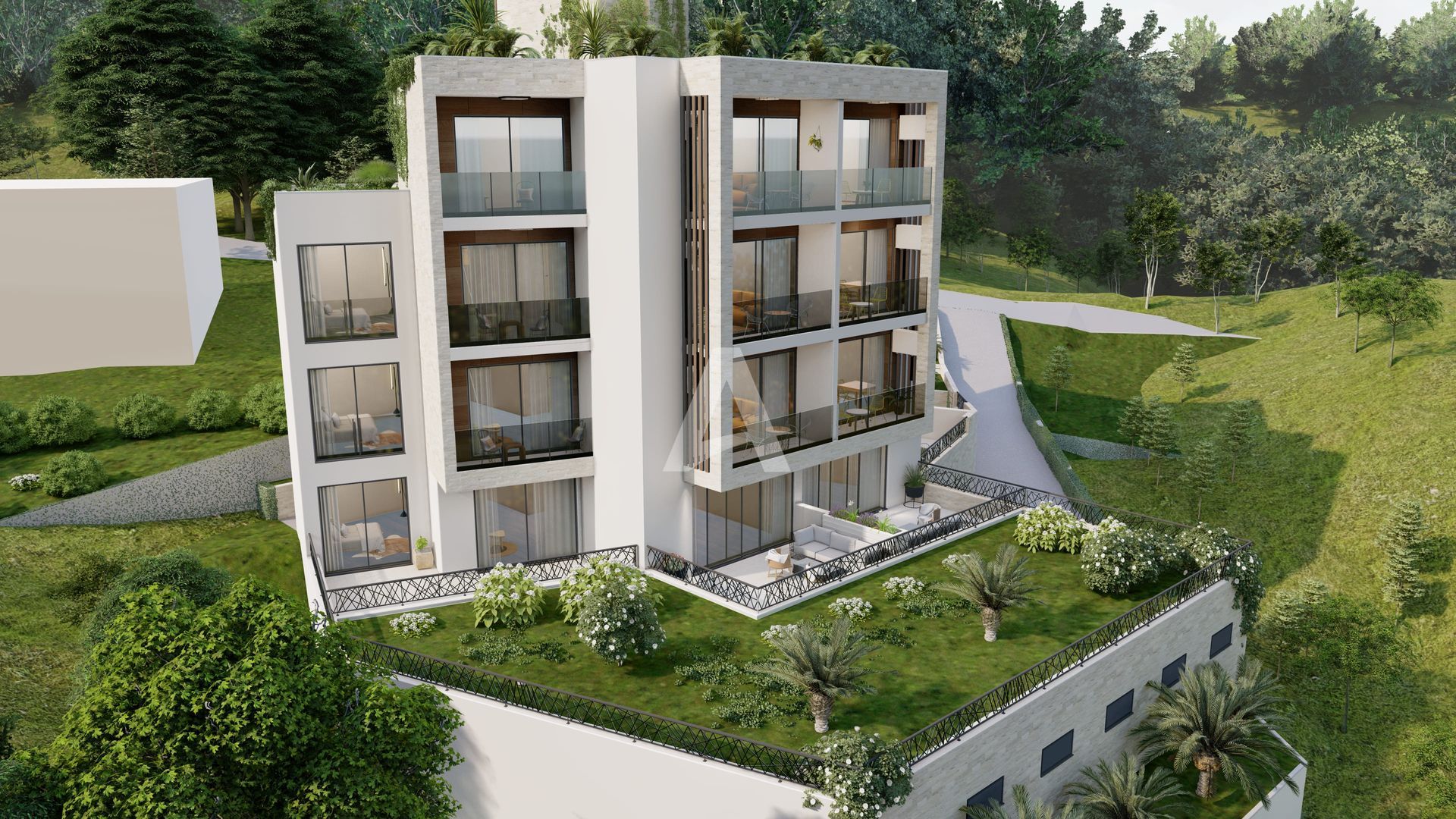amforaproperty.com/Stanovi u izgradnji sa pogledom na more u novom stambenom kompleksu u Tivtu - Jednosoban 45m2