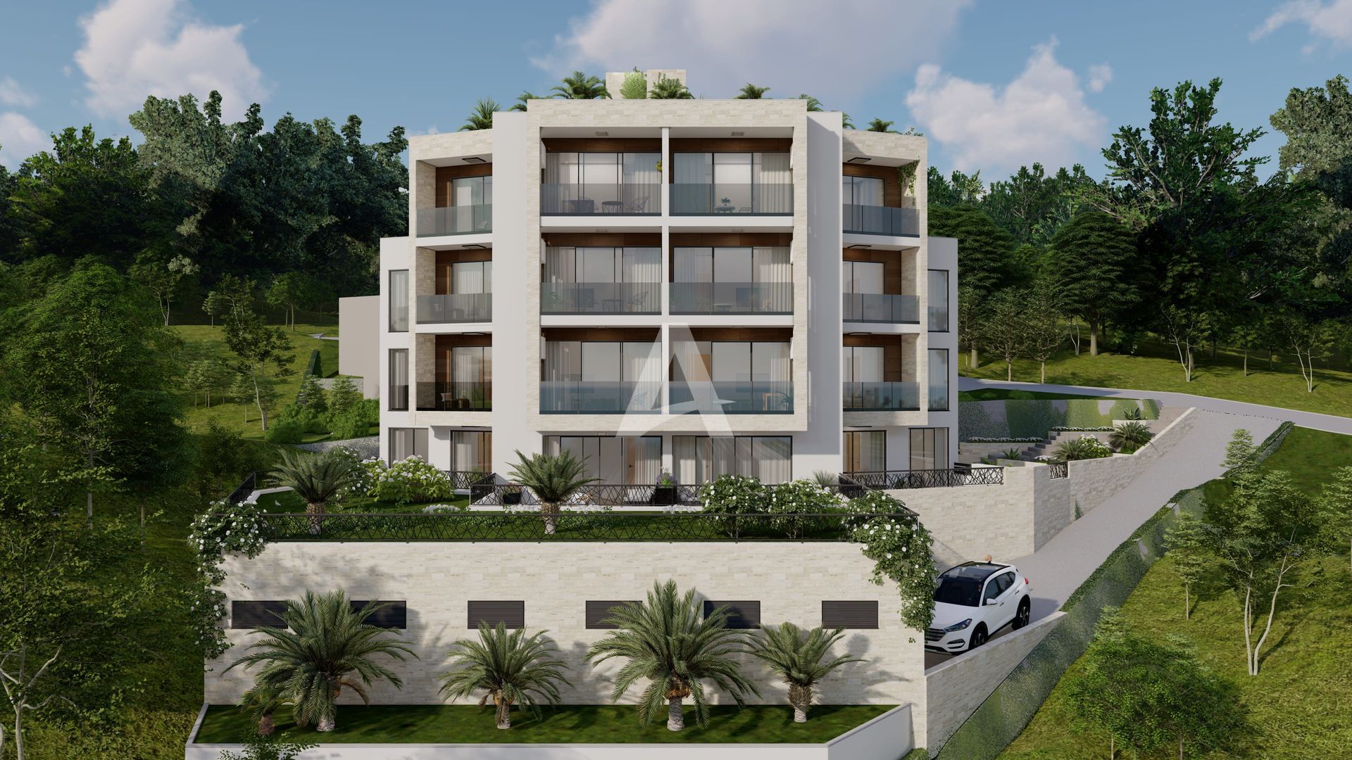amforaproperty.com/Stanovi u izgradnji sa pogledom na more u novom stambenom kompleksu u Tivtu - Jednosoban 41.3m2