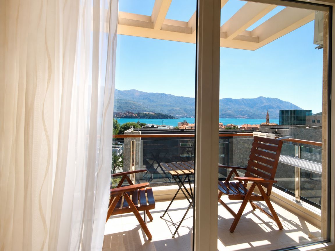 Prodaja luksuznog dvosobnog apartmana 75 m² sa pogledom na more – Gospoština, Stari Grad, Budva - Amfora Real Estate