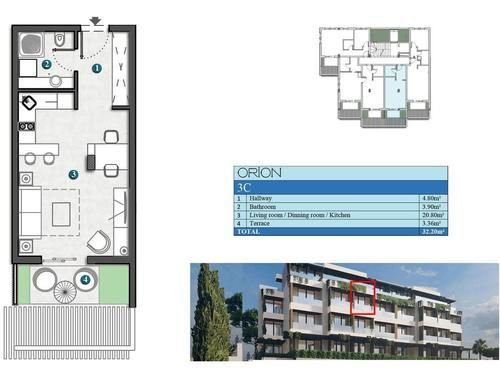 amforaproperty.com/Jednosoban stan 42m2+14m2 gratis terase u novom stambenom kompleksu sa bazenom-Kumbor,Herceg Novi