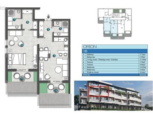 amforaproperty.com/Jednosoban stan 42m2+14m2 gratis terase u novom stambenom kompleksu sa bazenom-Kumbor,Herceg Novi