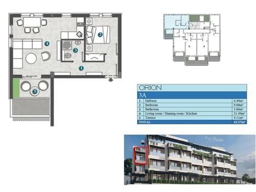 amforaproperty.com/Jednosoban stan 42m2+14m2 gratis terase u novom stambenom kompleksu sa bazenom-Kumbor,Herceg Novi