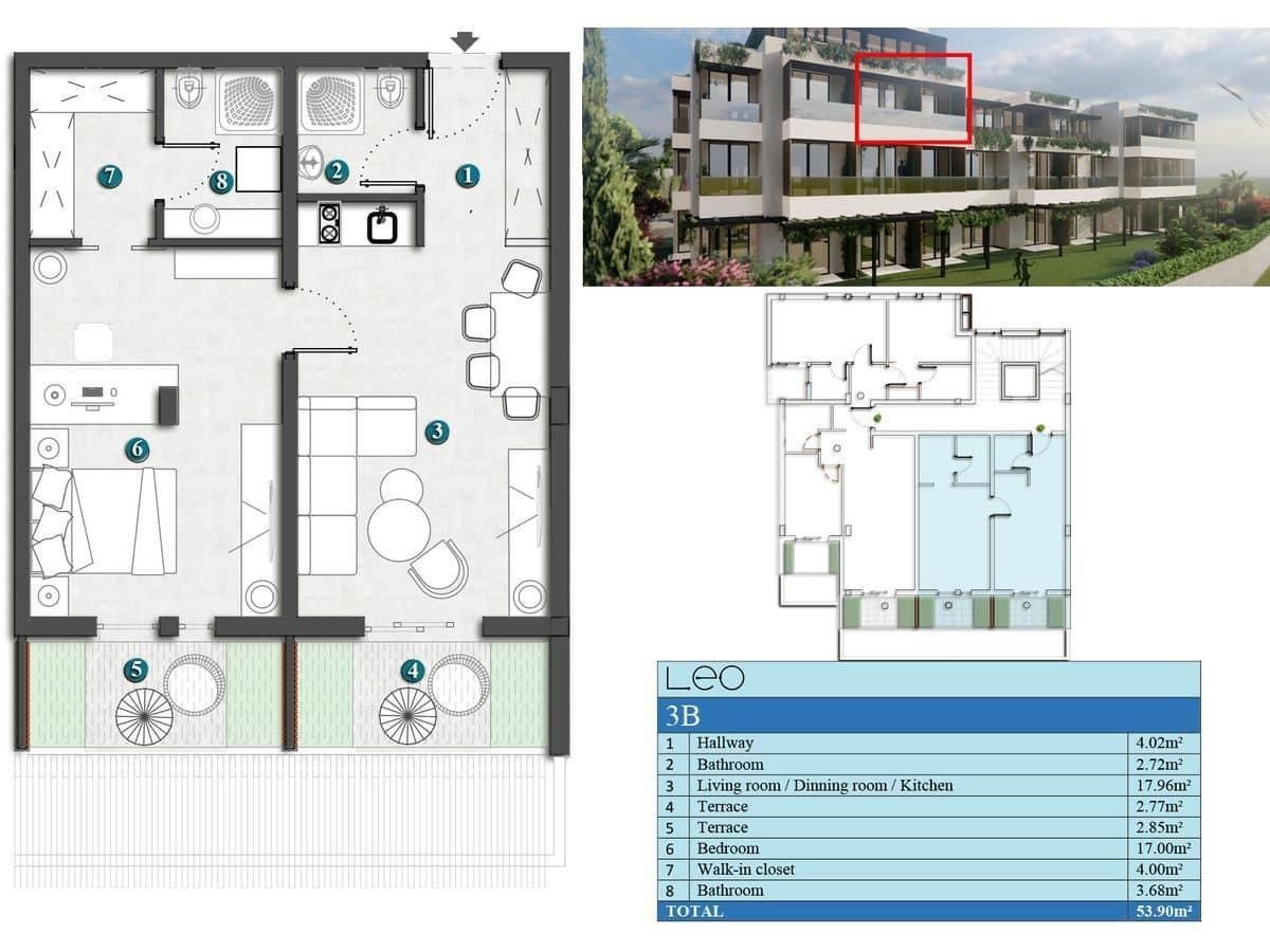 Jednosoban stan 41m2 u novom stambenom kompleksu sa bazenom-Kumbor,Herceg Novi - Amfora Real Estate