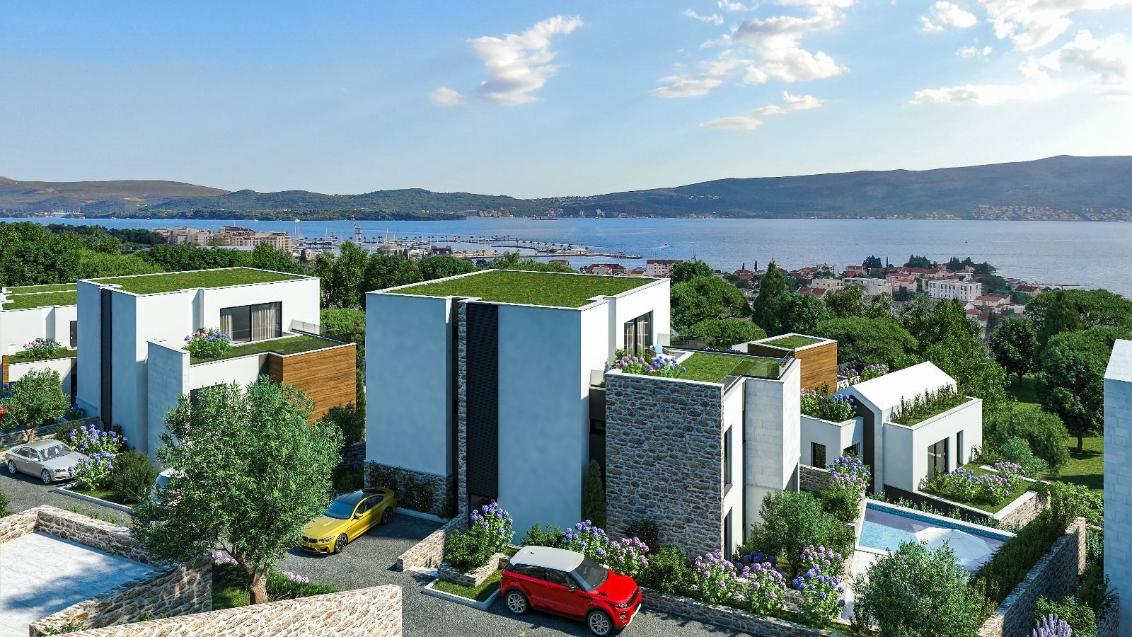 amforaproperty.com/Luksuzna vila 736m2 u novom kompleksu u Tivtu, Donja Lastva, sa pogledom na more, privatnim bazenom i podzemnom garažom!