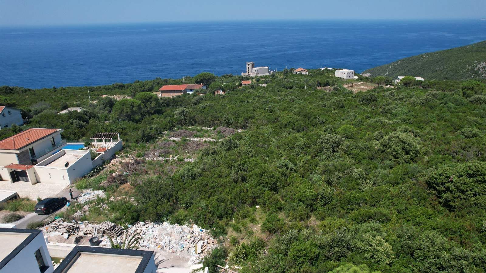 amforaproperty.com/Urbanizovan Plac na prodaju 1100m2 Zagora, opština Kotor, Crna Gora - Pogled na more