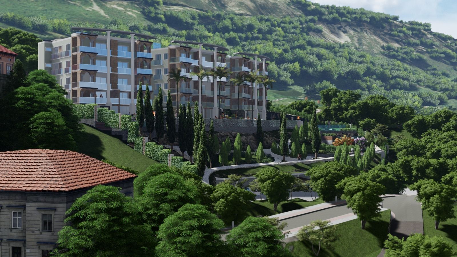 amforaproperty.com/Prodaja kompleksa u izgradnji sa bazenom i panoramskim pogledom u Markovićima, Budva - 3600m²