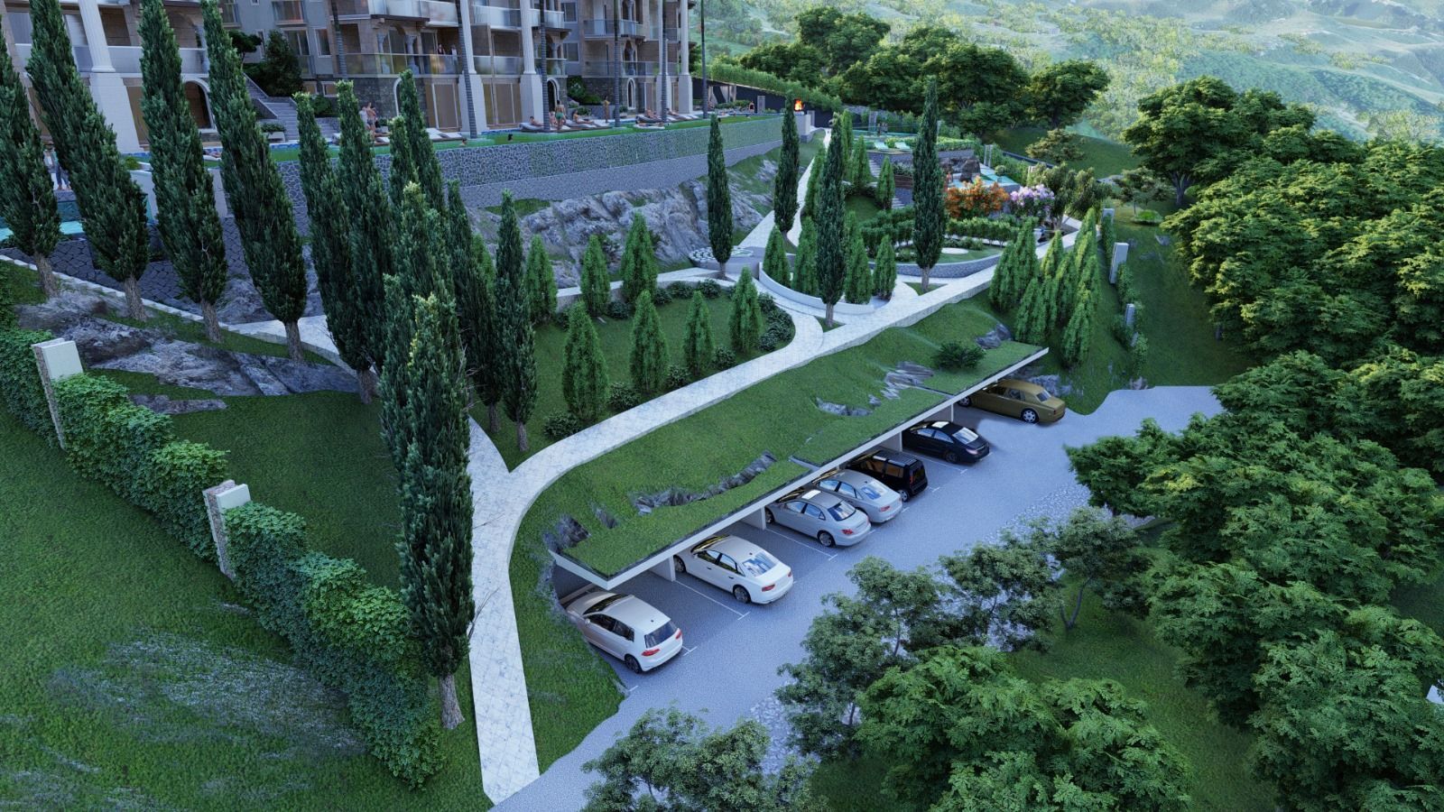 amforaproperty.com/Prodaja kompleksa u izgradnji sa bazenom i panoramskim pogledom u Markovićima, Budva - 3600m²