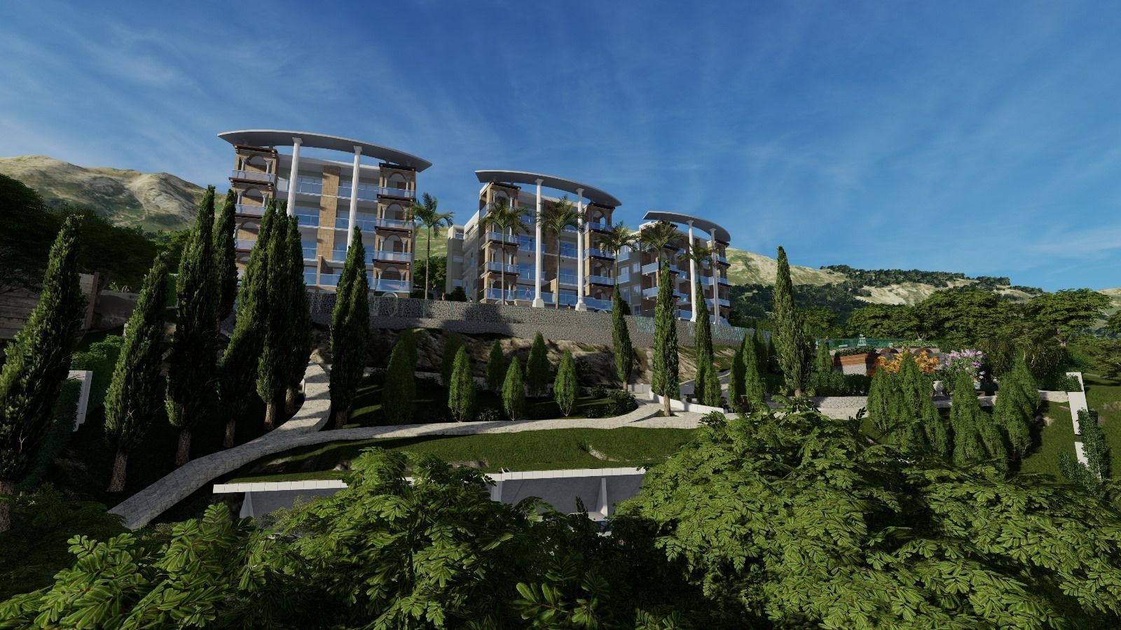 amforaproperty.com/Prodaja kompleksa u izgradnji sa bazenom i panoramskim pogledom u Markovićima, Budva - 3600m²