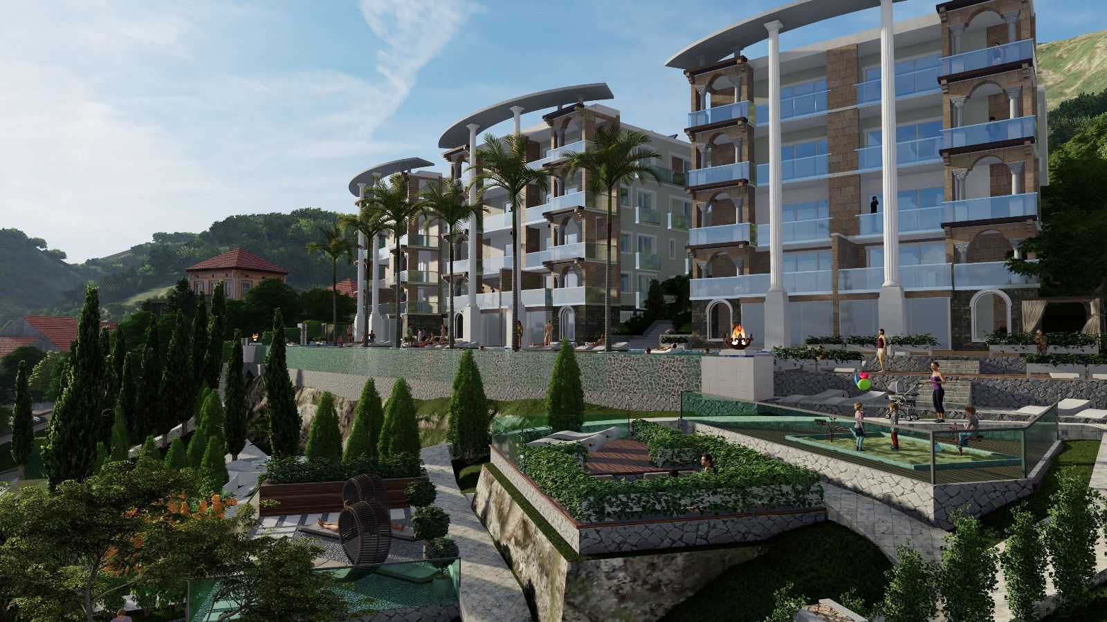 amforaproperty.com/Prodaja kompleksa u izgradnji sa bazenom i panoramskim pogledom u Markovićima, Budva - 3600m²