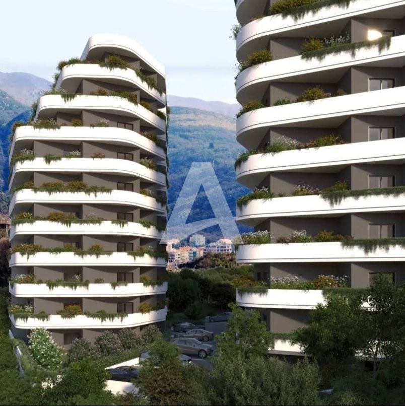 amforaproperty.com/Bečići, Budva - Luksuzan jednosoban stan sa pogledom na more i garažnim mestom u kompleksu 