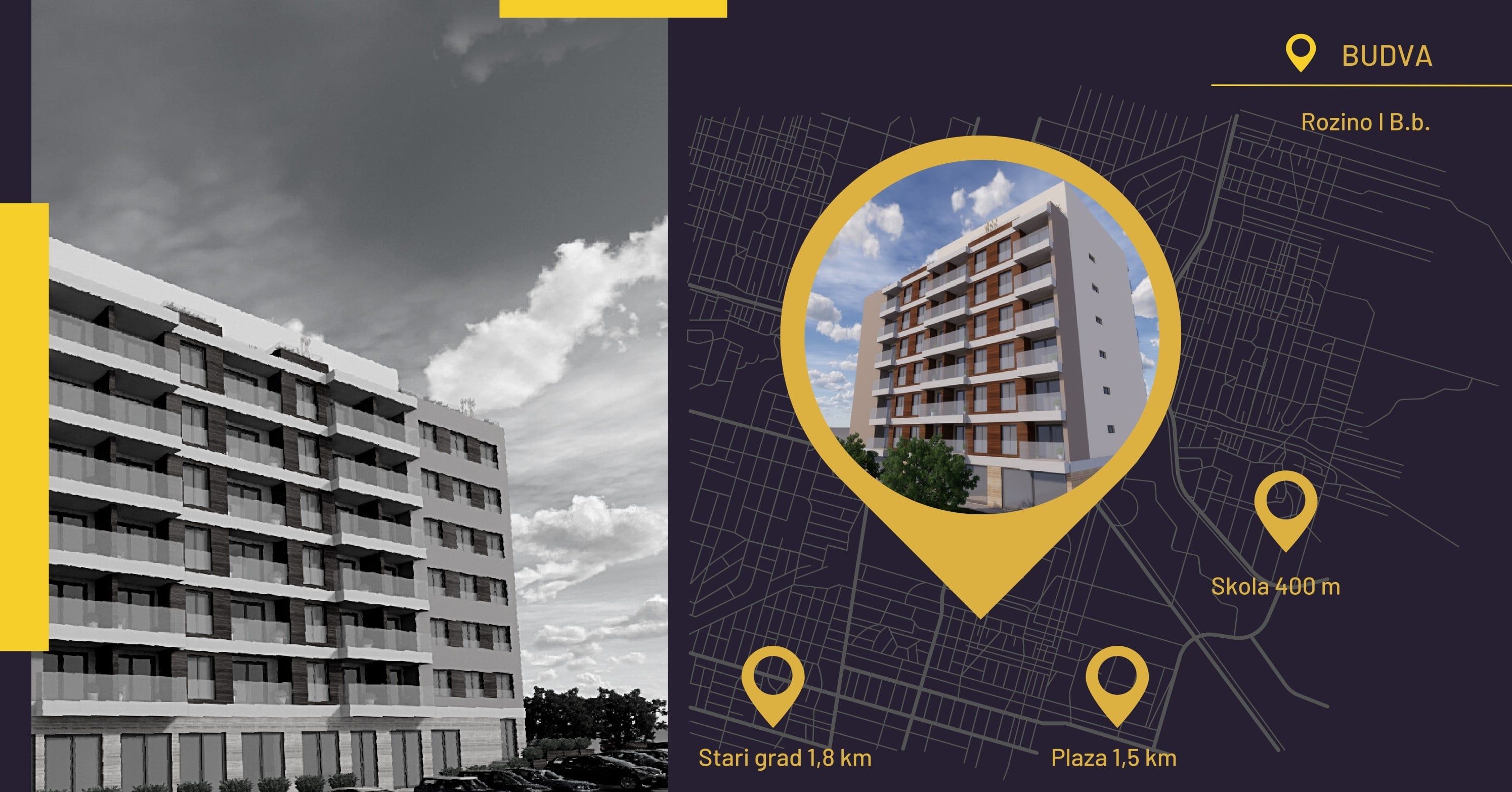 EKSKLUZIVNO!!! NOV LUKSUZAN STAMBENO-POSLOVNI OBJEKAT  SA 96 APARTMANA I 10 POSLOVNIH PROSTORA NA JEDNOJ OD NAJATRAKTIVNIJIH LOKACIJA U BUDVI. - Amfora Real Estate