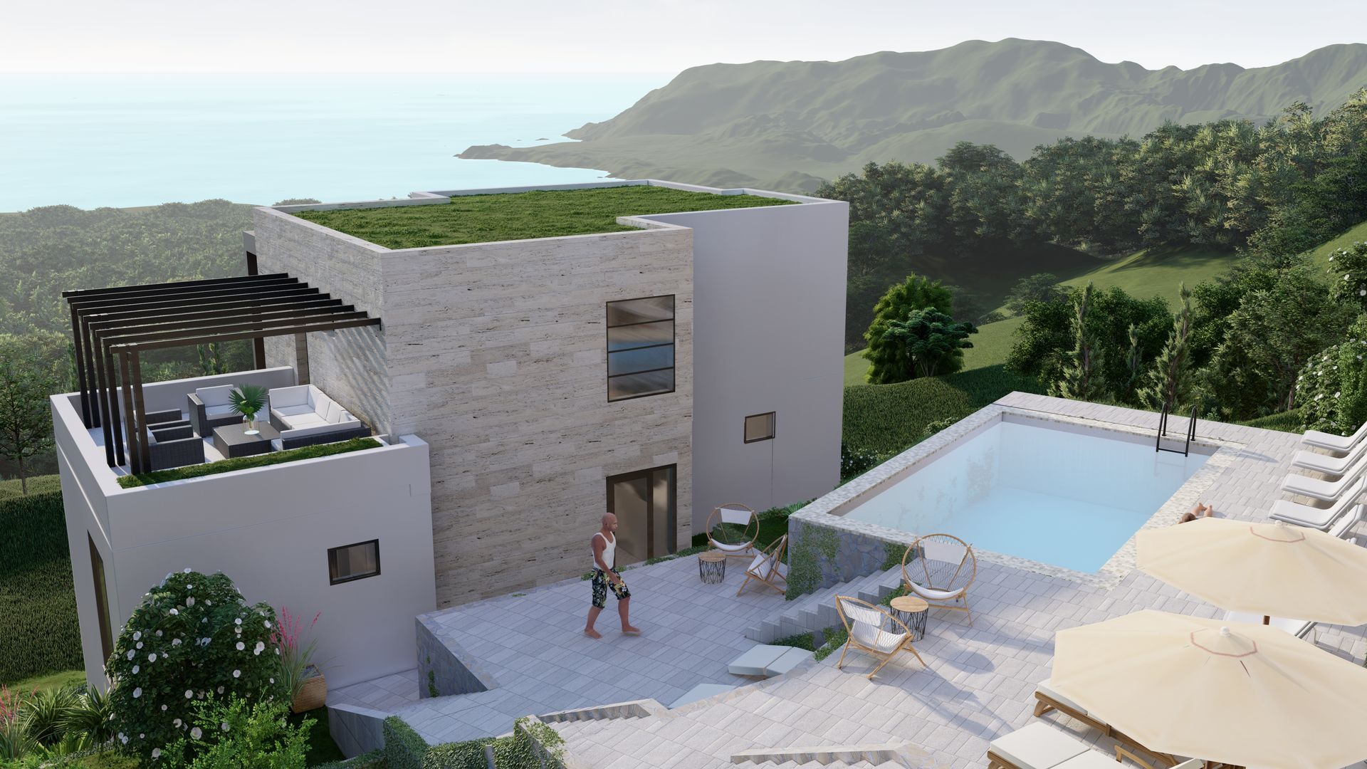 amforaproperty.com/Plac sa pogledom na more i projektom za izgradnju, 1430m², Tivat, Crna Gora