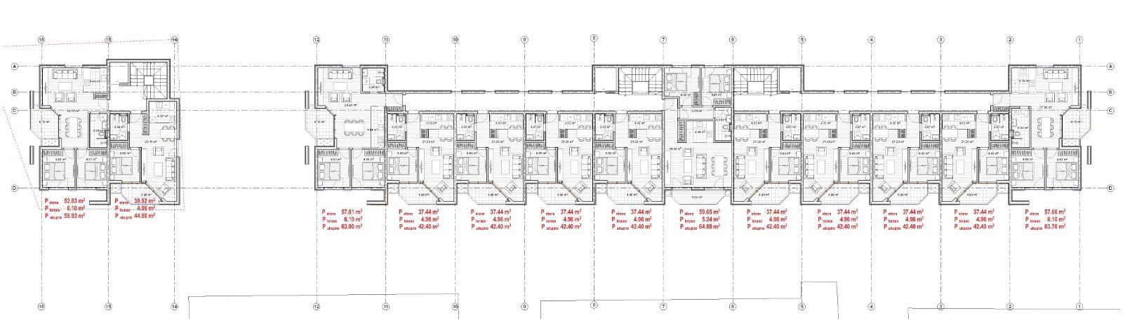 amforaproperty.com/Jednosoban stan 43m² + gratis terasa u novom kompleksu sa bazenom u izgradnji, Budva