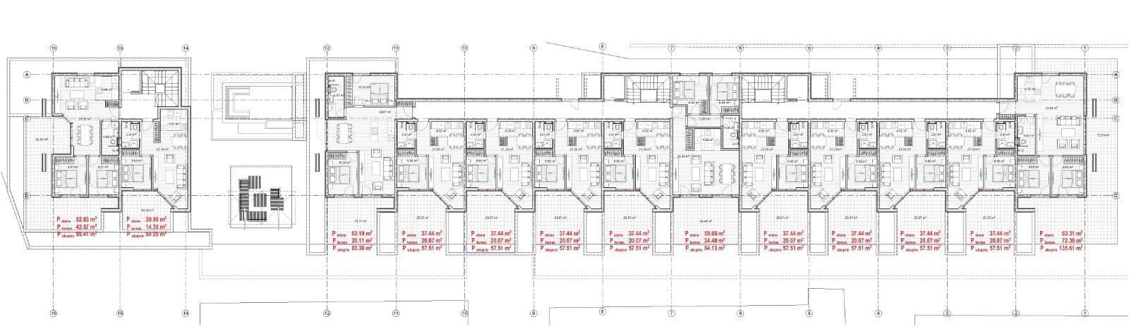 amforaproperty.com/Jednosoban stan 43m² + gratis terasa u novom kompleksu sa bazenom u izgradnji, Budva