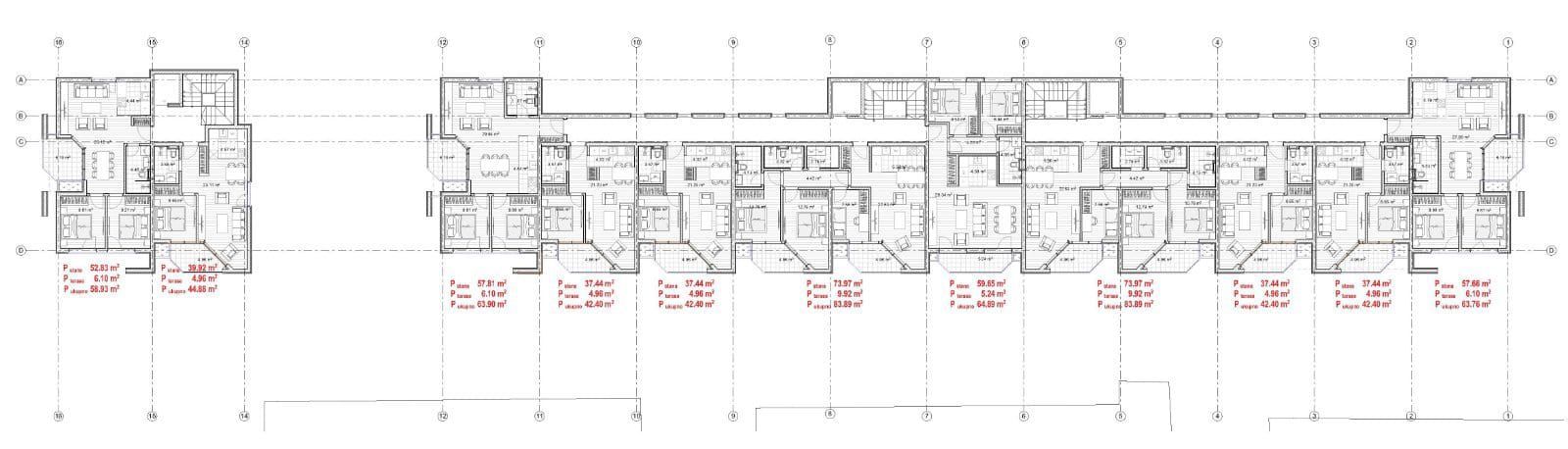 amforaproperty.com/Jednosoban stan 43m² + gratis terasa u novom kompleksu sa bazenom u izgradnji, Budva