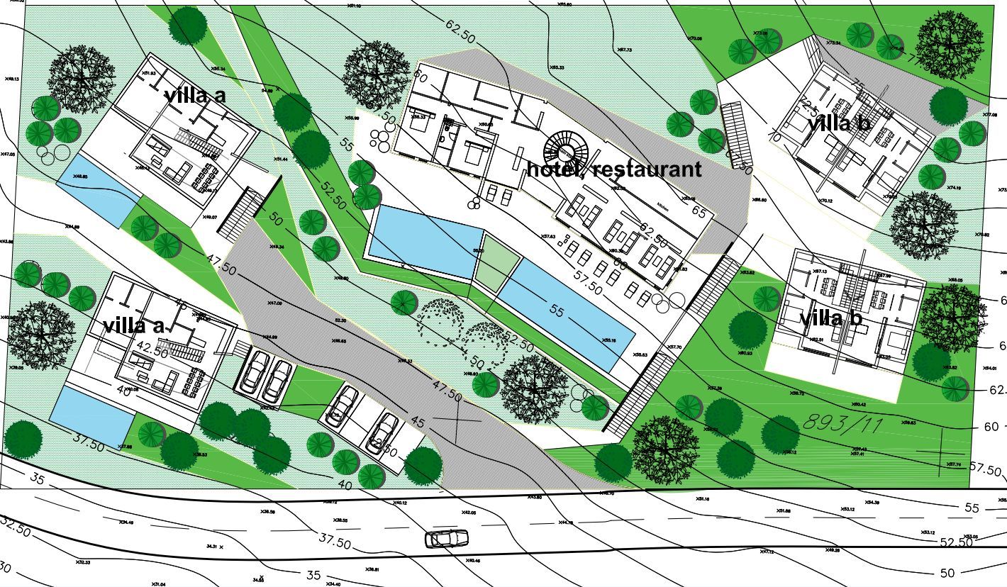 amforaproperty.com/Ekskluzivan plac 5000m2 sa projektom za vile i hotel na obali mora – Zagora, Kotor