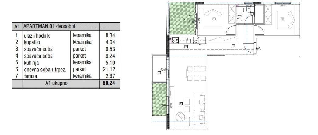 amforaproperty.com/Dvosoban stan 60,24m2 u novom stambenom kompleksu u izgradnji,Radanovici-Kotor