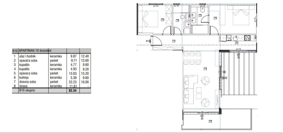 amforaproperty.com/Dvosoban stan 82.44m2 u novom stambenom kompleksu u izgradnji,Radanovici-Kotor