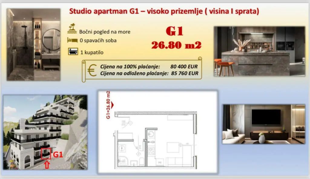 amforaproperty.com/Ekskluzivan stambeni kompleks u Budvi sa panoramskim pogledom na more