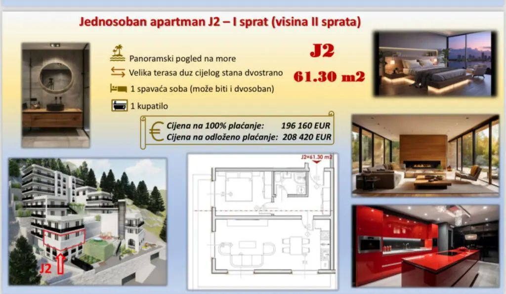 amforaproperty.com/Ekskluzivan stambeni kompleks u Budvi sa panoramskim pogledom na more