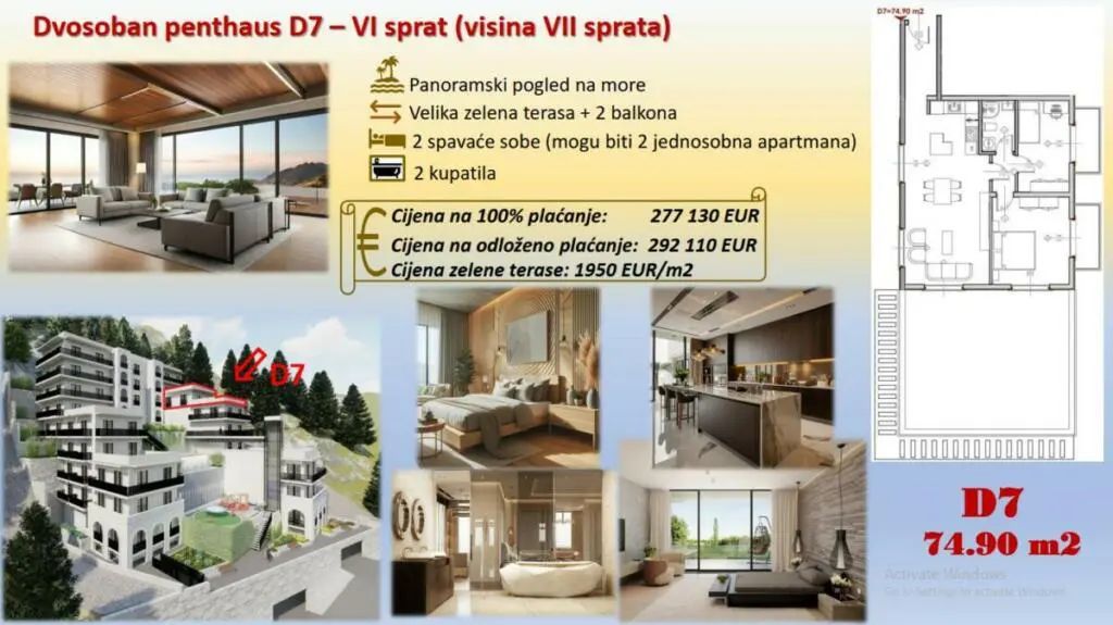 amforaproperty.com/Ekskluzivan stambeni kompleks u Budvi sa panoramskim pogledom na more