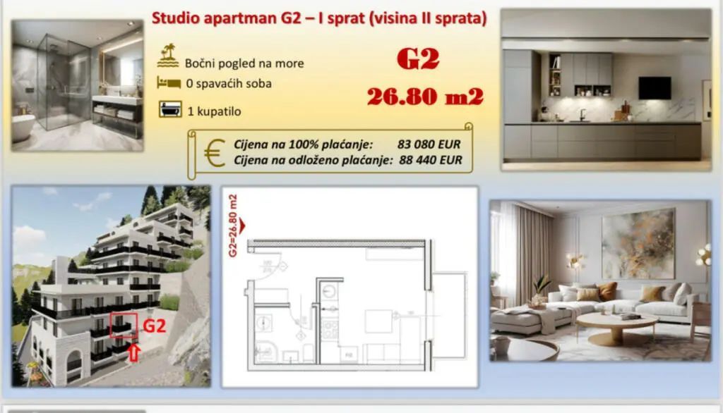 amforaproperty.com/Ekskluzivan stambeni kompleks u Budvi sa panoramskim pogledom na more