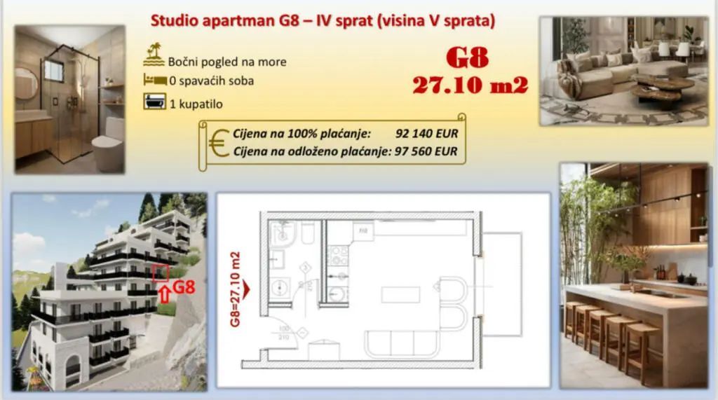 amforaproperty.com/Ekskluzivan stambeni kompleks u Budvi sa panoramskim pogledom na more