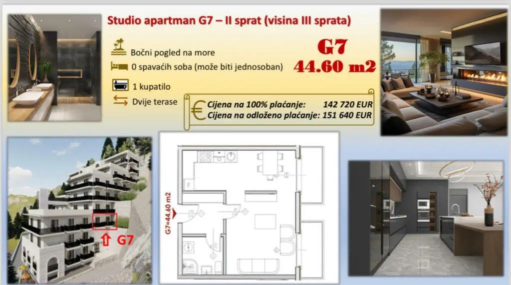 amforaproperty.com/Ekskluzivan stambeni kompleks u Budvi sa panoramskim pogledom na more