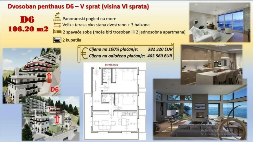 amforaproperty.com/Ekskluzivan stambeni kompleks u Budvi sa panoramskim pogledom na more