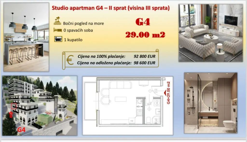 amforaproperty.com/Ekskluzivan stambeni kompleks u Budvi sa panoramskim pogledom na more