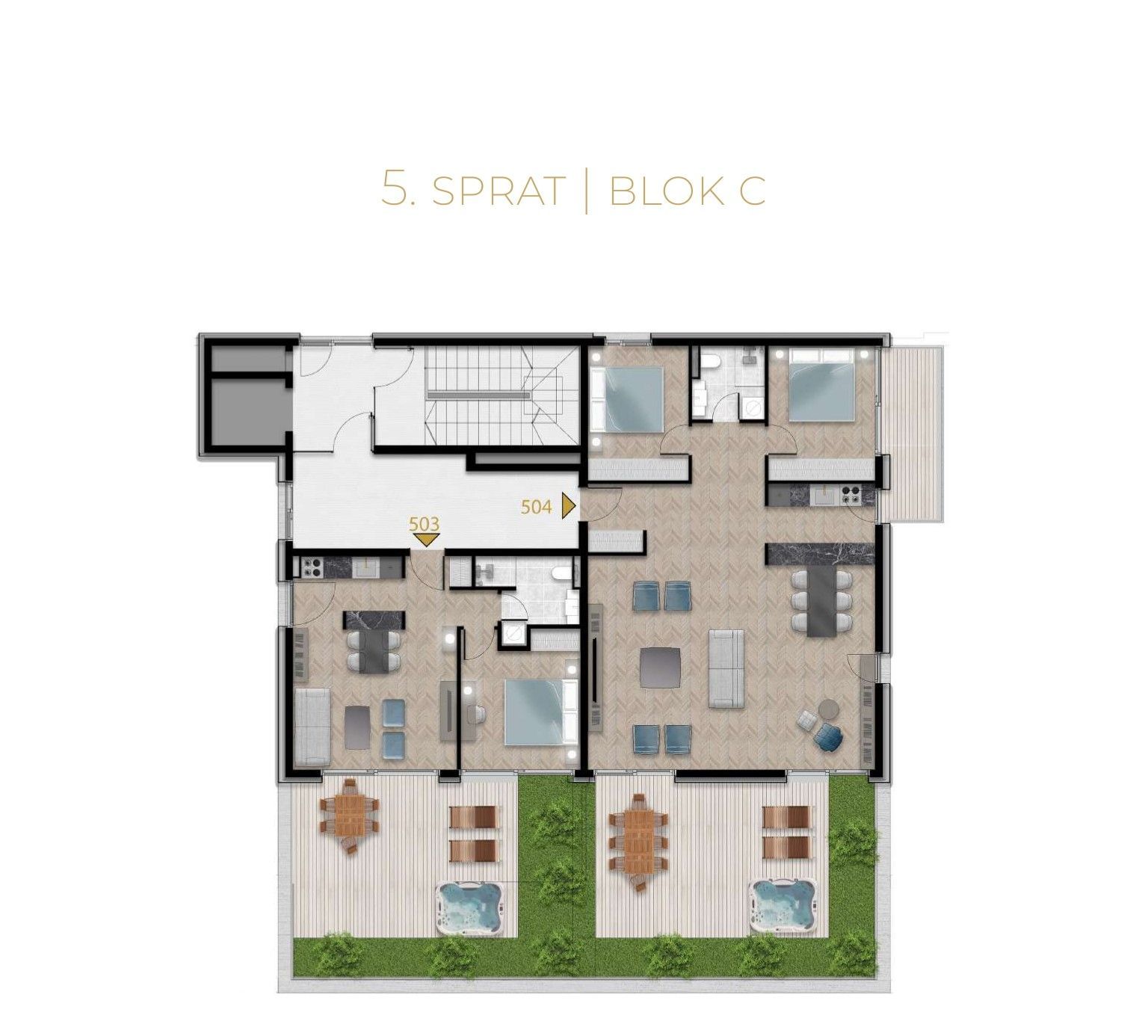 Trosoban penthouse sa krovnim bazenom u novom luksuznom stambenom kompleksu ,Tivat,Porto Montenegro - Amfora Real Estate