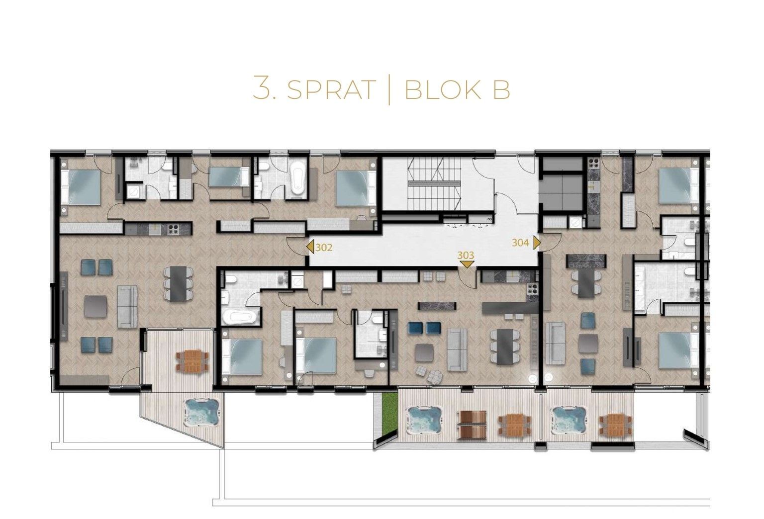 Trosoban penthouse sa krovnim bazenom u novom luksuznom stambenom kompleksu ,Tivat,Porto Montenegro - Amfora Real Estate