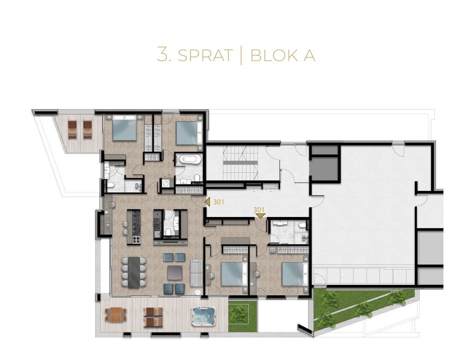 Trosoban penthouse sa krovnim bazenom u novom luksuznom stambenom kompleksu ,Tivat,Porto Montenegro - Amfora Real Estate