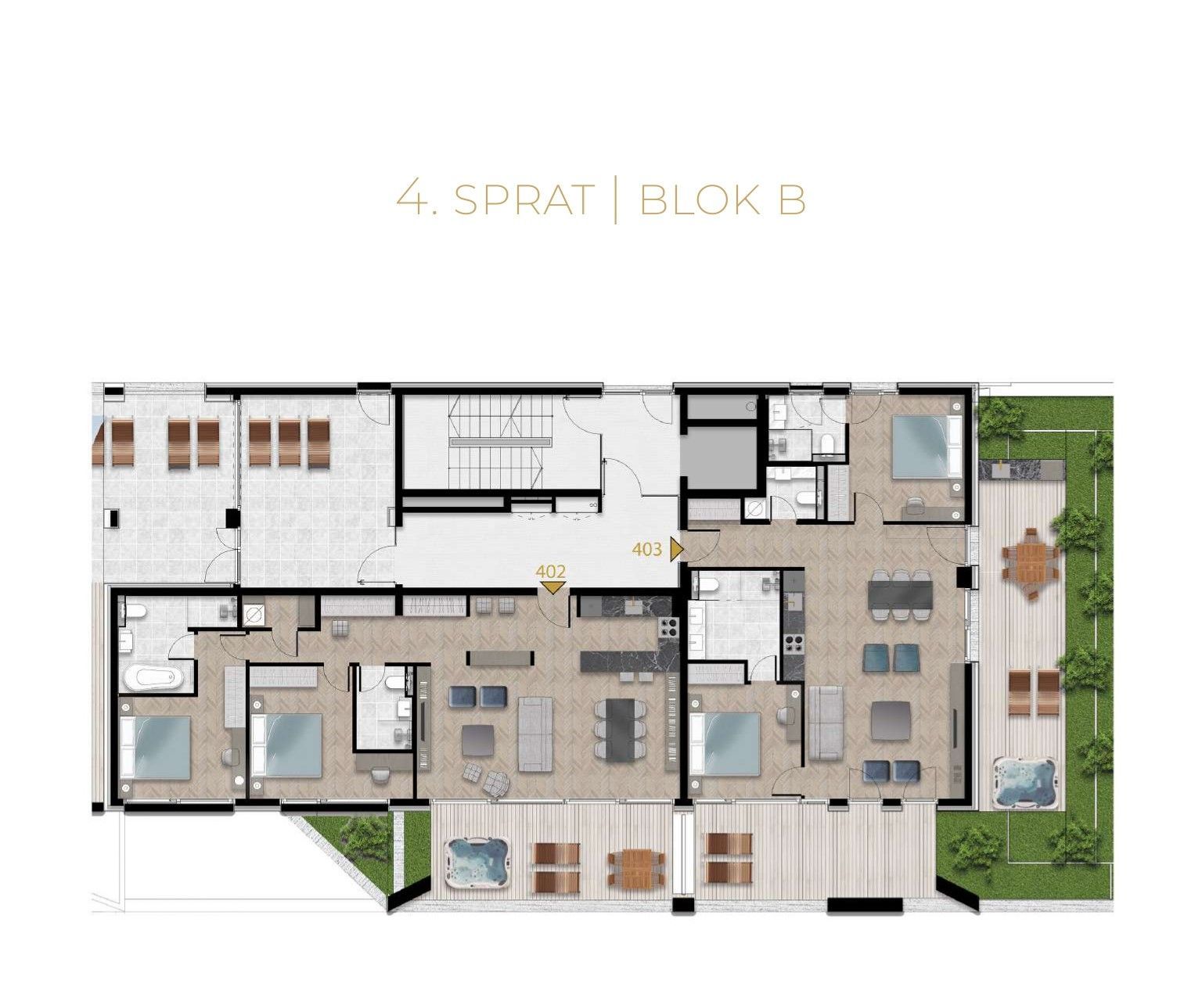 Trosoban penthouse sa krovnim bazenom u novom luksuznom stambenom kompleksu ,Tivat,Porto Montenegro - Amfora Real Estate