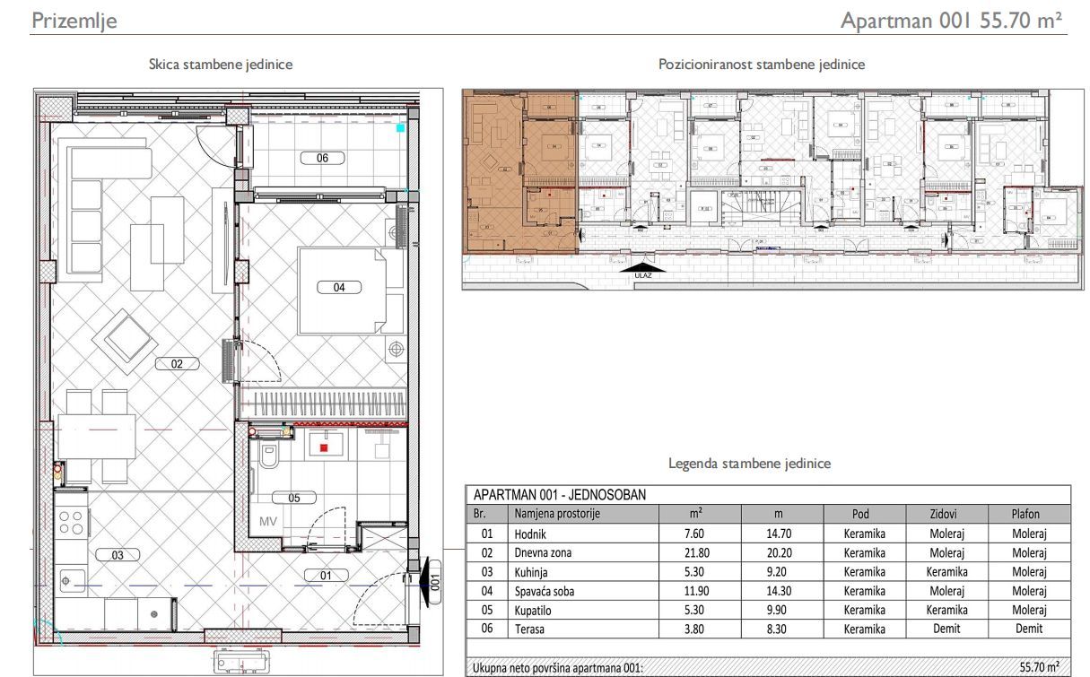 amforaproperty.com/Jednosoban stan 55,70m2 sa pogledom na more u novom kompleksu – Đuraševići, Tivat