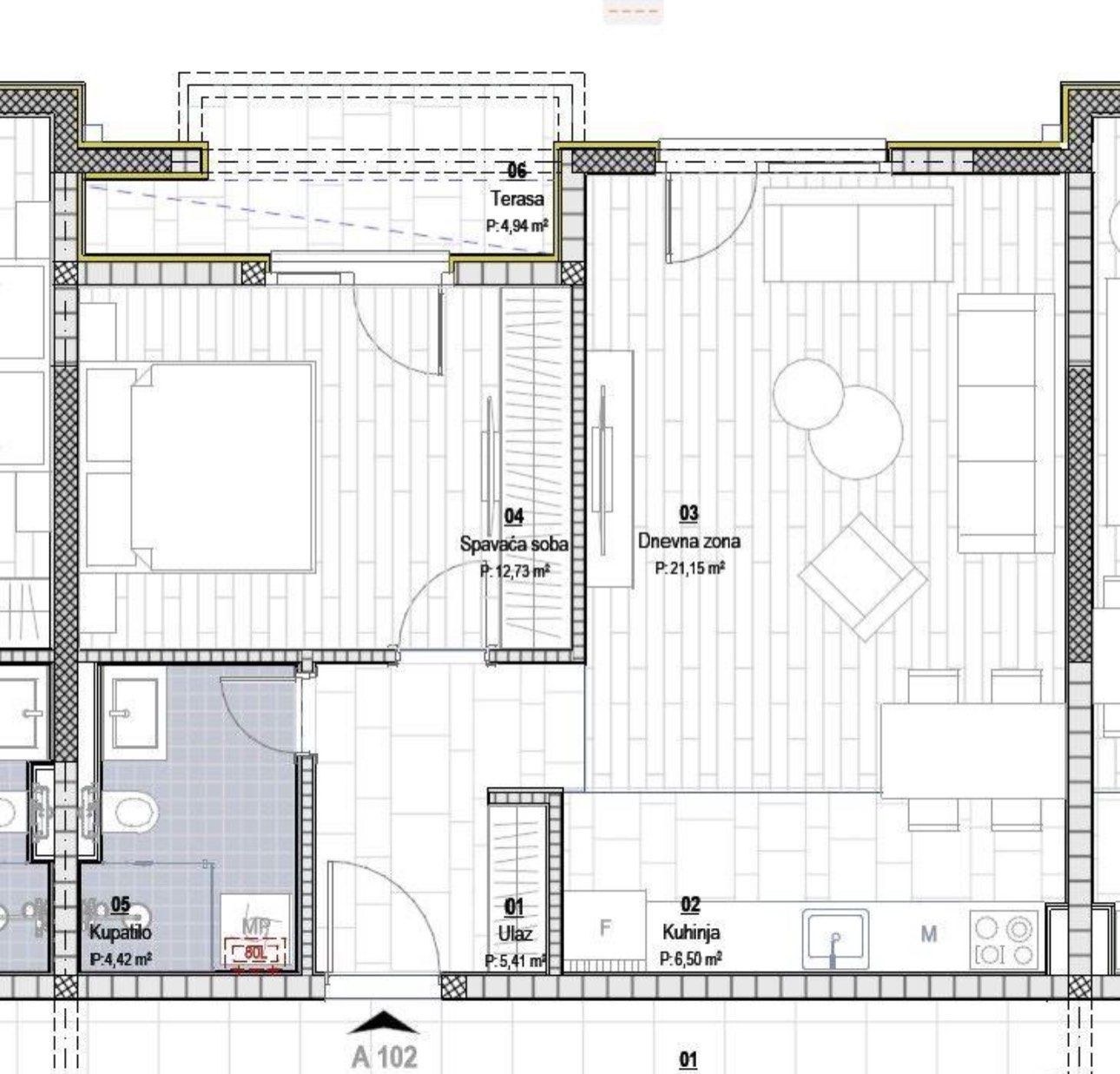 amforaproperty.com/Jednosoban stan 55,2 m² sa garažnim mestom u luksuznom kompleksu CORTEX – Podgorica