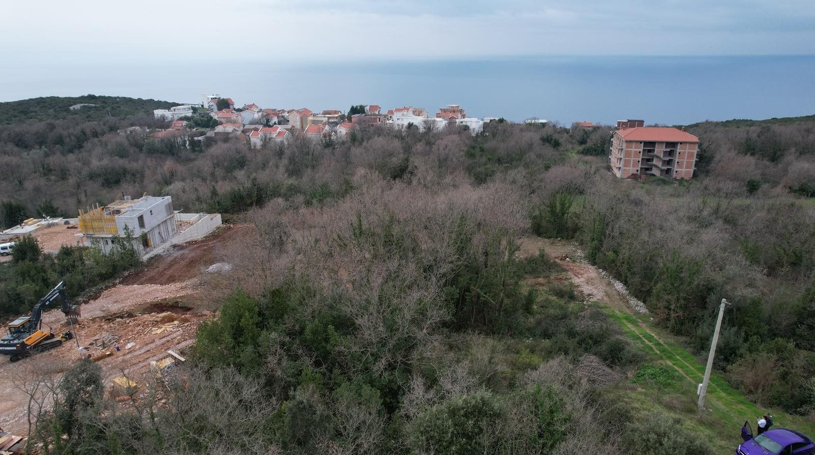 Urbanizovan plac 540m2 sa pogledom na more- Krimovica,Kotor - Amfora Real Estate