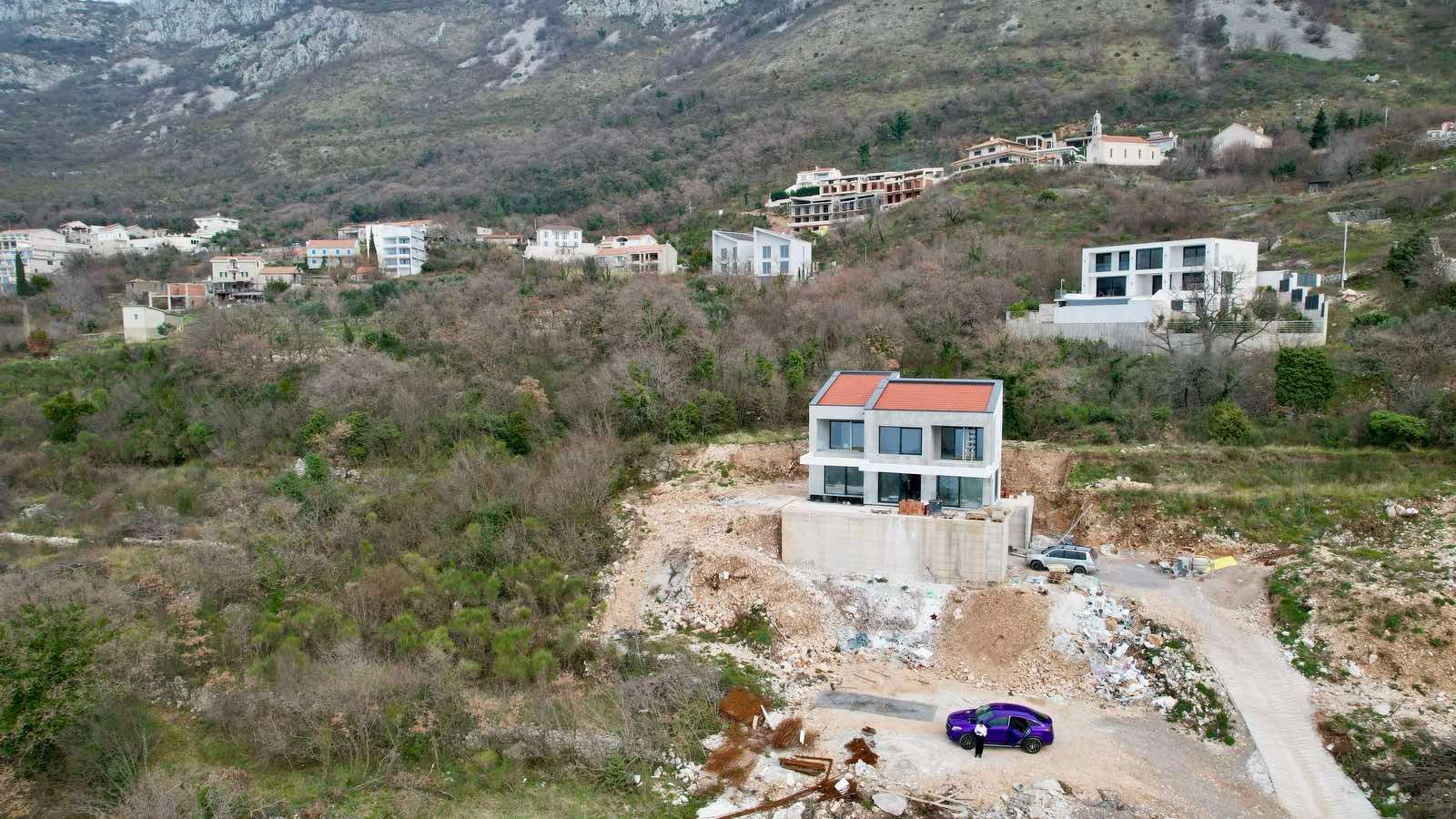 Luksuzna vila u izgradnji 290m² sa panoramskim pogledom na more – Blizikuće, Budva - Amfora Real Estate