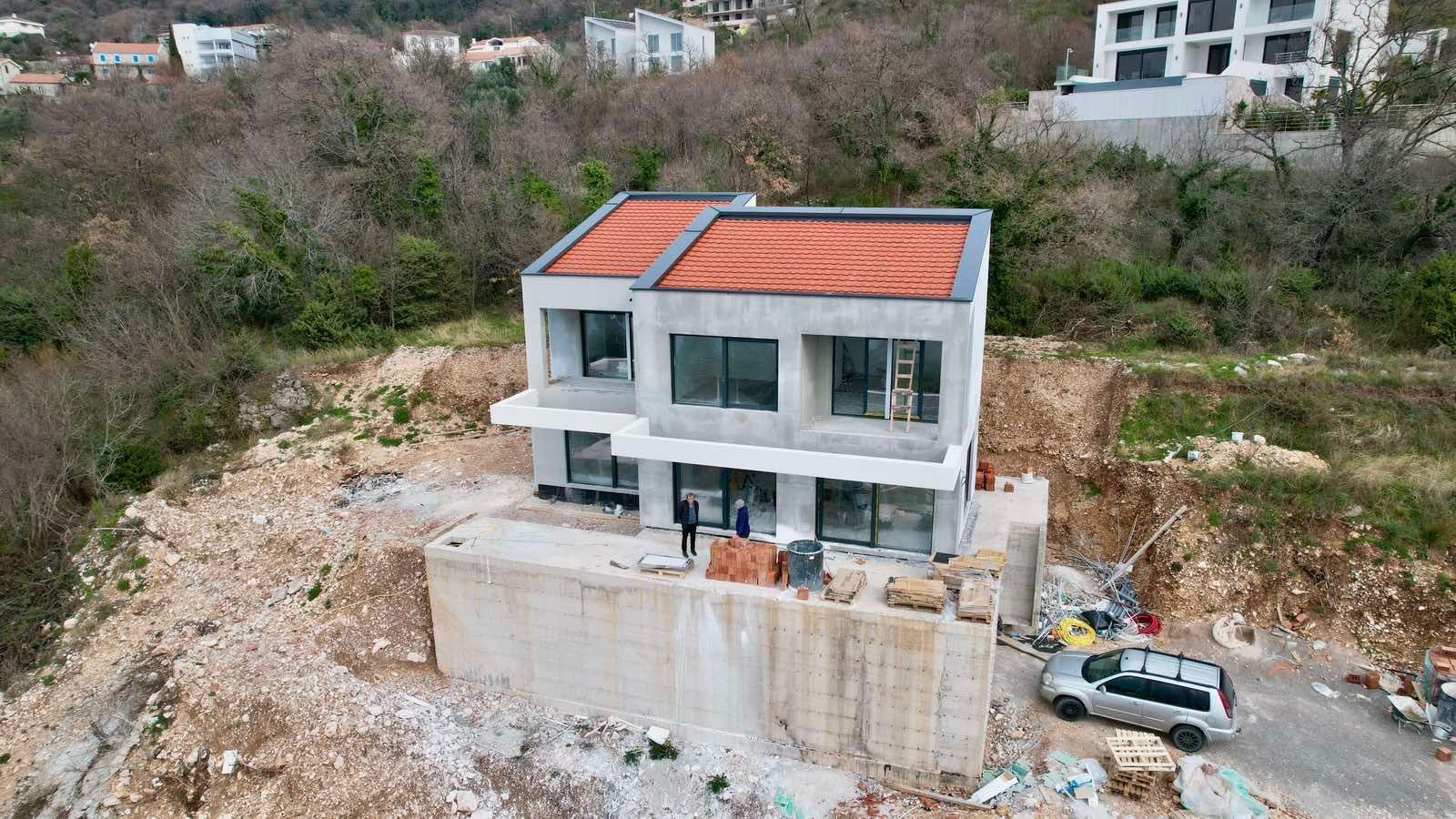 Luksuzna vila u izgradnji 290m² sa panoramskim pogledom na more – Blizikuće, Budva - Amfora Real Estate