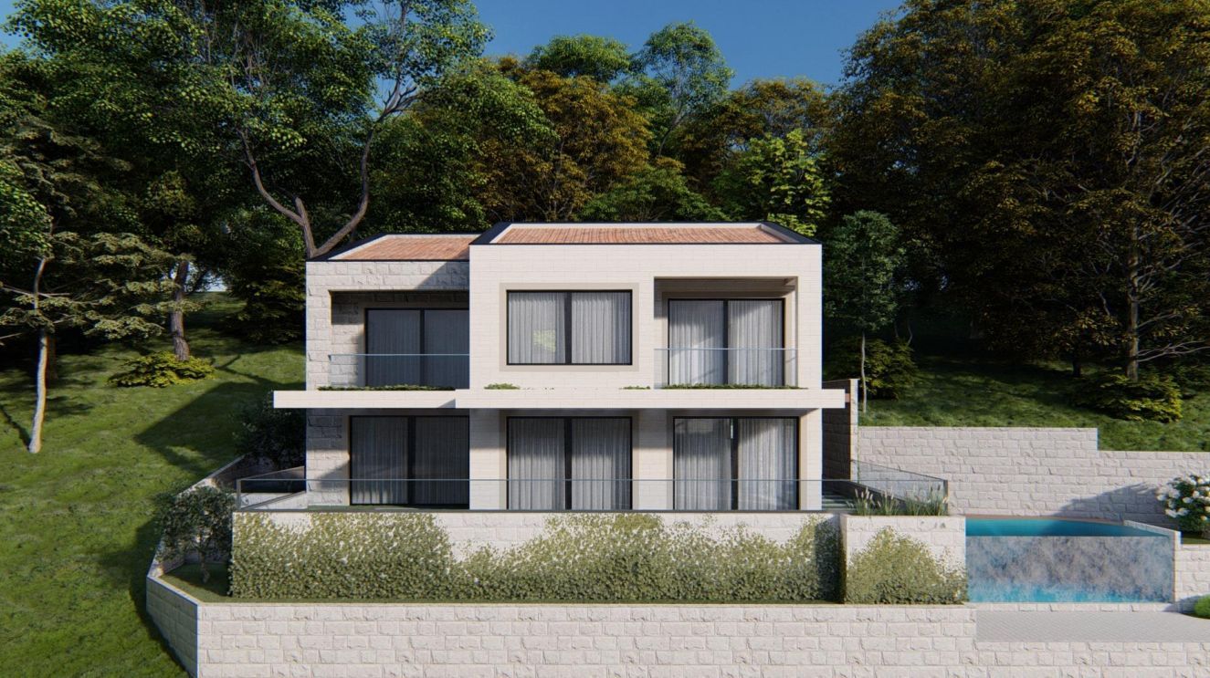 Luksuzna vila u izgradnji 290m² sa panoramskim pogledom na more – Blizikuće, Budva - Amfora Real Estate