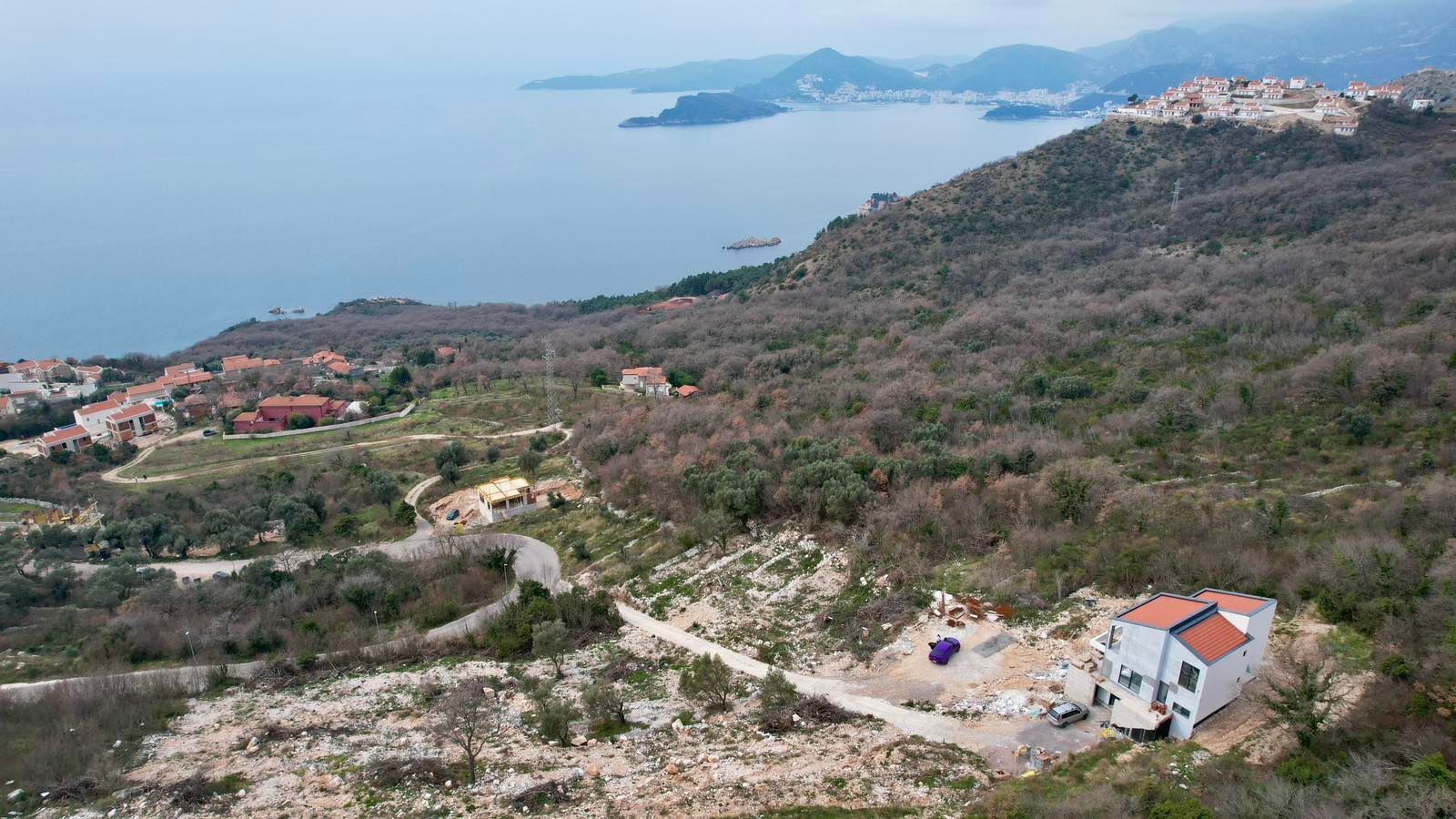 Luksuzna vila u izgradnji 290m² sa panoramskim pogledom na more – Blizikuće, Budva - Amfora Real Estate